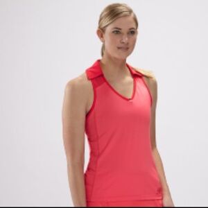 New Balance Coral Pink Sleeveless Polo Top 2XL NWT